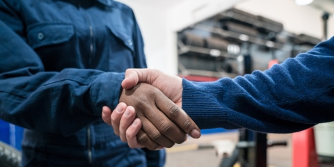 Technician Handshake